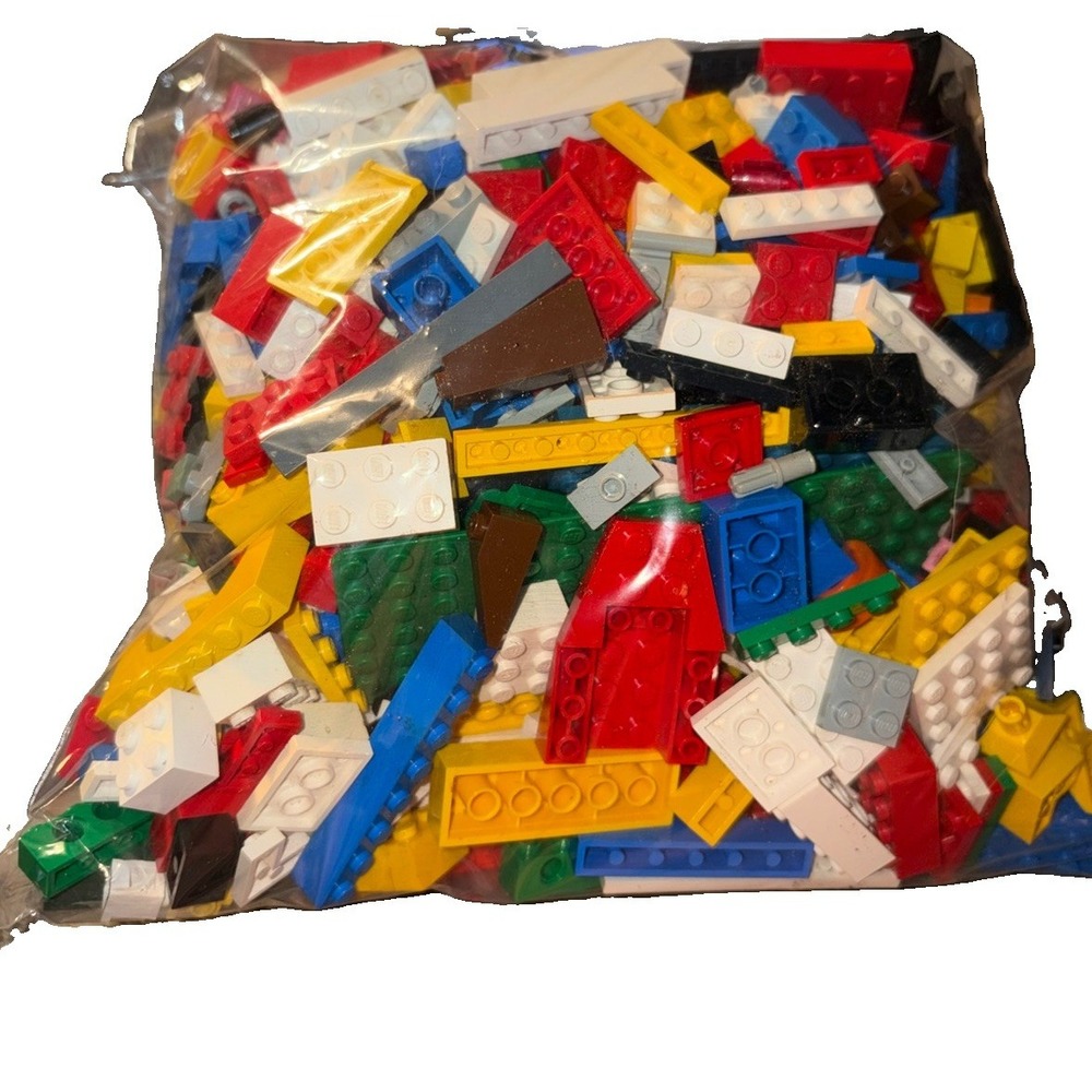 Vtg 90's/ 80's Multicolor LEGO Bulk Mixed Pieces Lot 1.7 Pounds